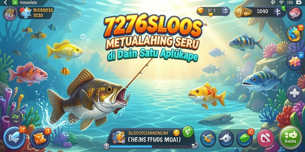 Tampilan gameplay 7276SLOTS yang memukau saat menangkap ikan.