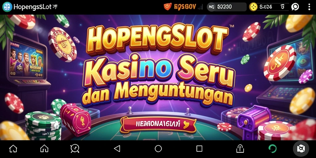 Tampilan utama HOPENGSLOT yang menampilkan permainan slot kasino.