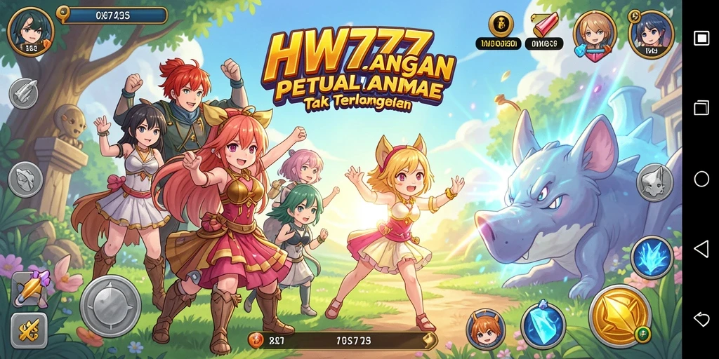 Tampilan gameplay penuh aksi dari HW777 yang memikat dan penuh warna.