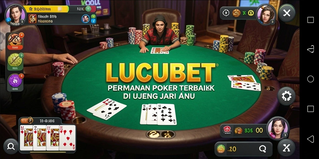 Tampilan gameplay LUCUBET yang seru saat bermain poker.