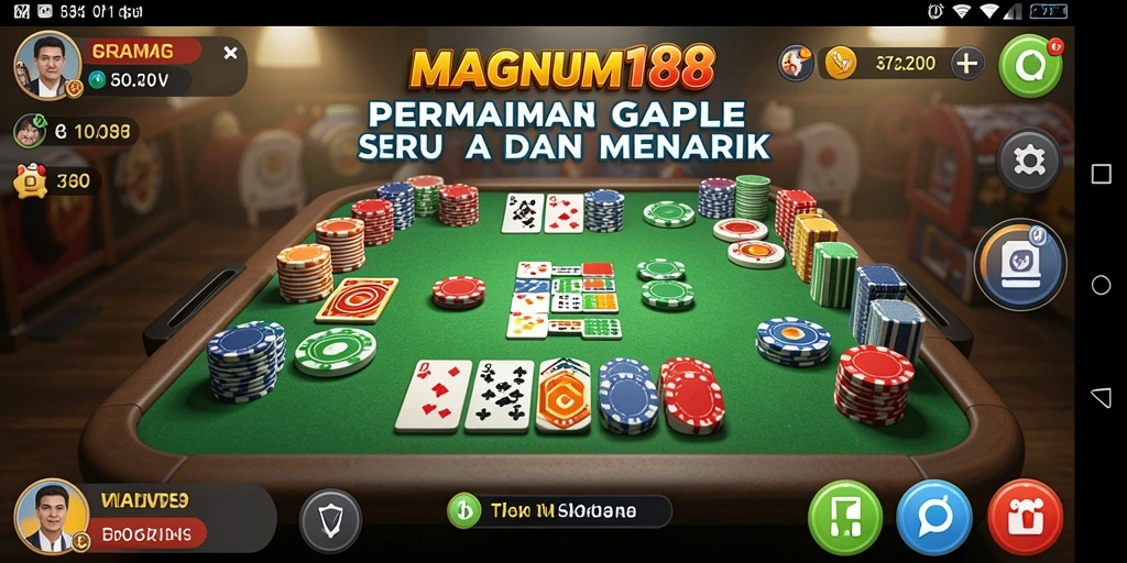 Tampilan permainan seru Gaple di MAGNUM188.