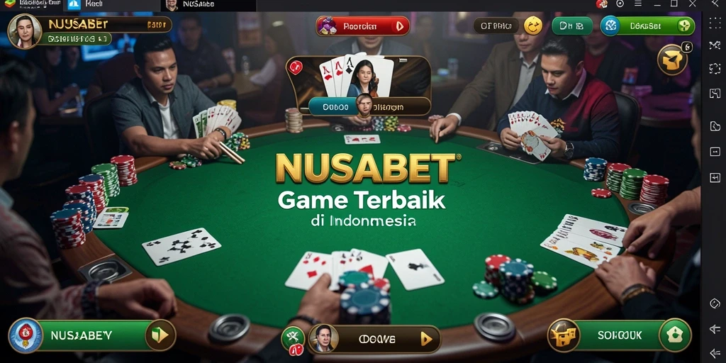 Tampilan seru permainan poker di NUSABET.