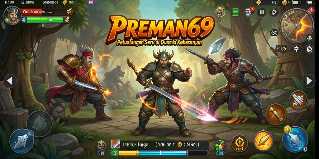 Gameplay seru PREMAN69 saat menjelajahi dunia petualangan.