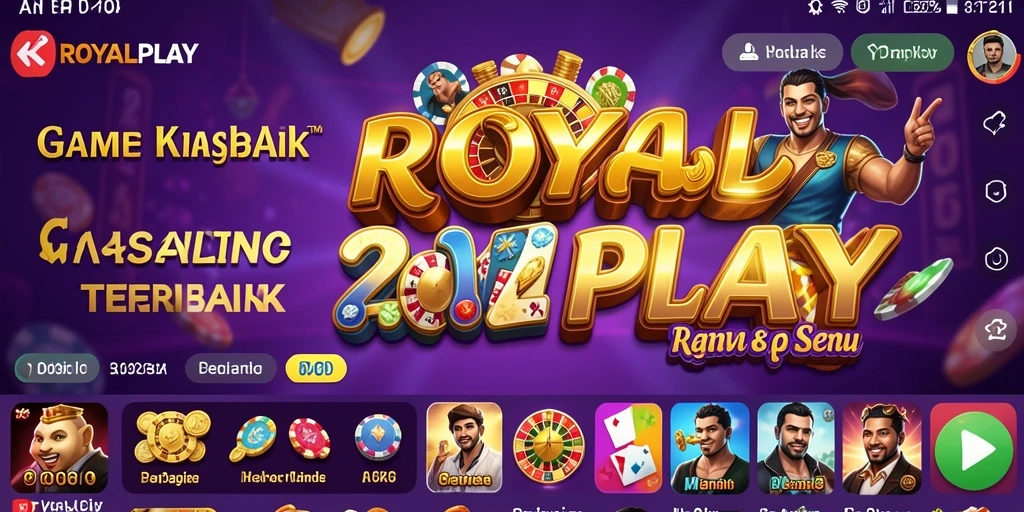 Tampilan gameplay menarik dari ROYALPLAY dengan berbagai permainan Kasino.