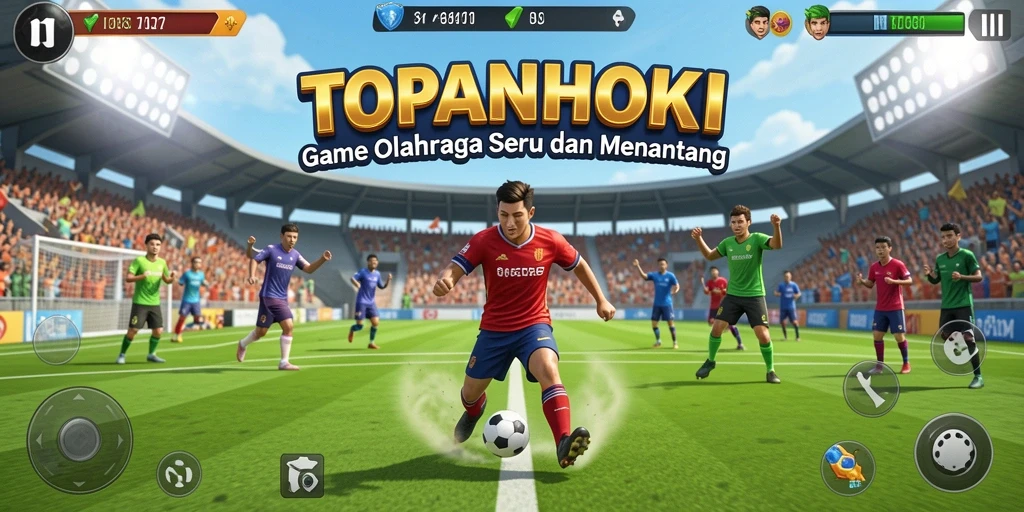 Tampilan gameplay seru dari TOPANHOKI dengan aksinya di lapangan.