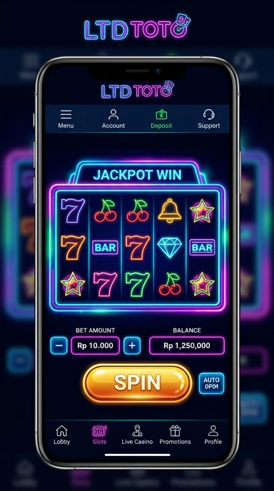 Tampilan layar utama aplikasi ltdtoto dengan fitur pencarian yang intuitif.